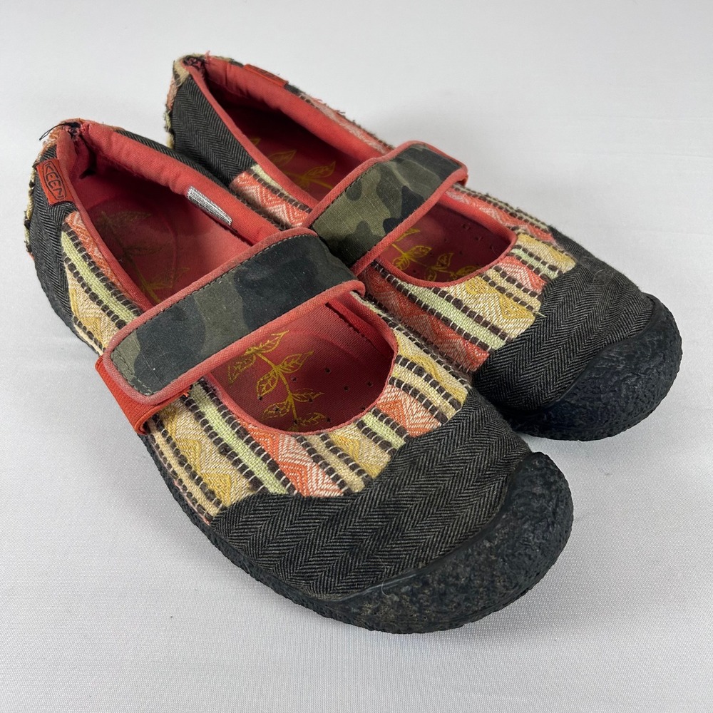 KEEN Mary Jane Shoes Womens 9.5 Multicolor Geometric Camo Outdoor Flats Boho